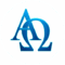 Logo bleu stylisé représentant les lettres grecques Alpha et Oméga entrelacées avec un effet 3D brillant.